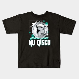 NU DISCO - ball (blue) Kids T-Shirt